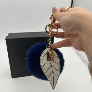 Dolce & Gabbana Blueberry Fur Pom Pom Keychain